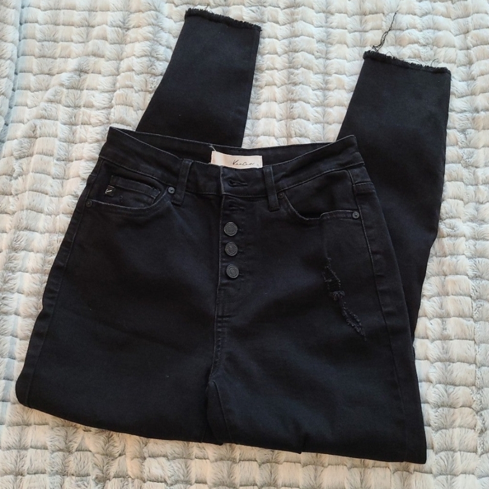 Women's Kancan Black Denim Jeans Size 3 / 25 - Picture 2 of 9